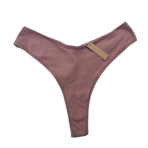 SKIMS Other - Skims Women Cotton Jersey Dipped Thong Color Rose Clay Size 4X PN-DTH-0271